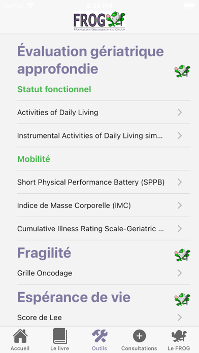 Screenshot #2 pour FROG Oncogériatrie