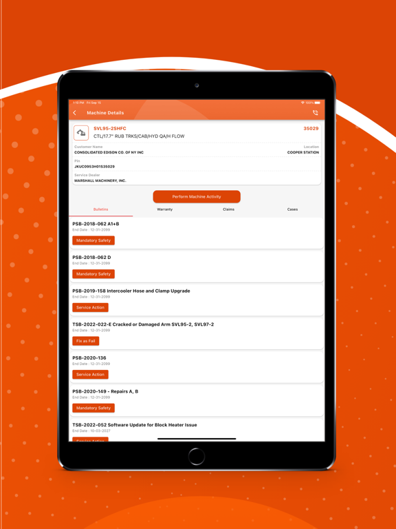 K-Service iPad screenshot
