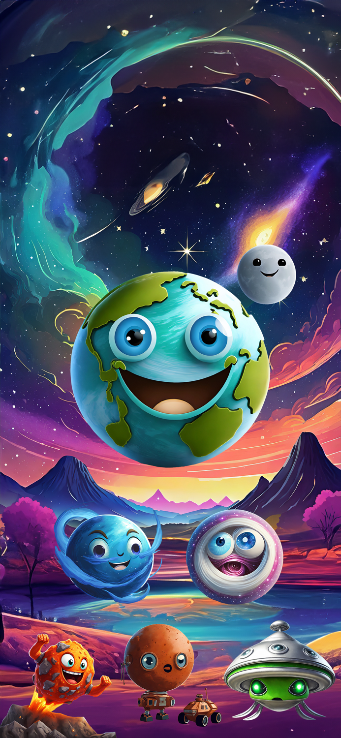 Space Faces Stickers