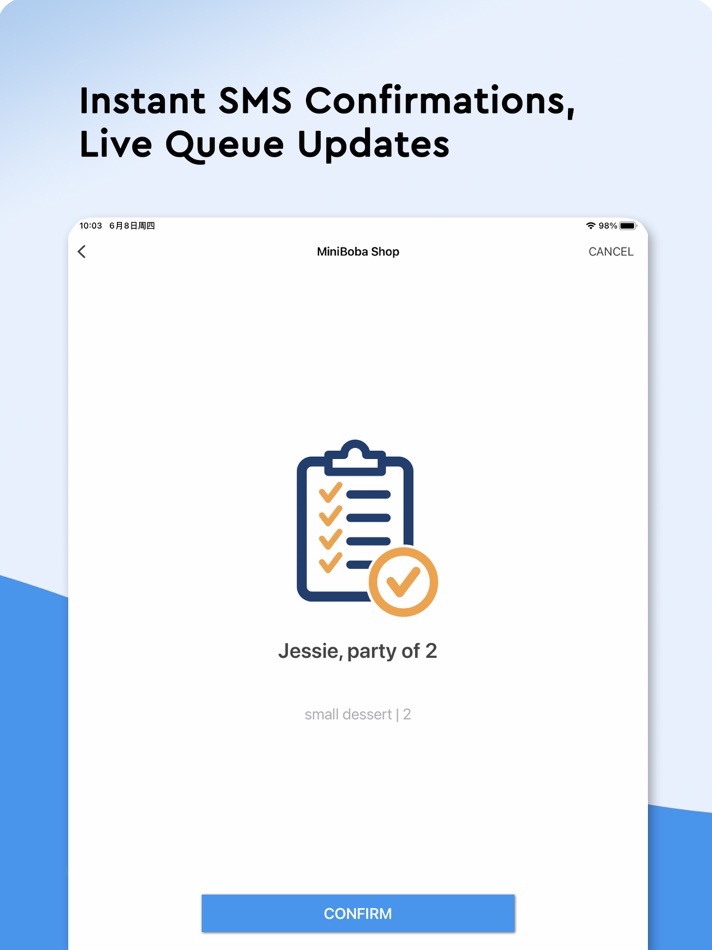 #4. Minitable: Waitlist Kiosk (iOS) 作者: Minitable Tech Inc