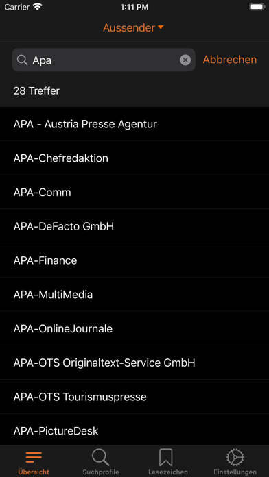 APA-OTS Screenshot