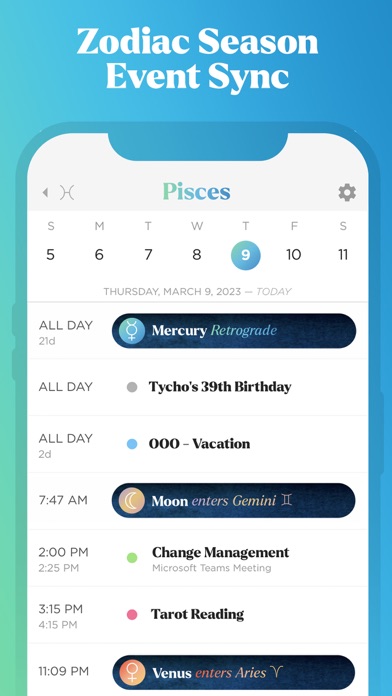 12 Signs — Zodiac Calendar Screenshot