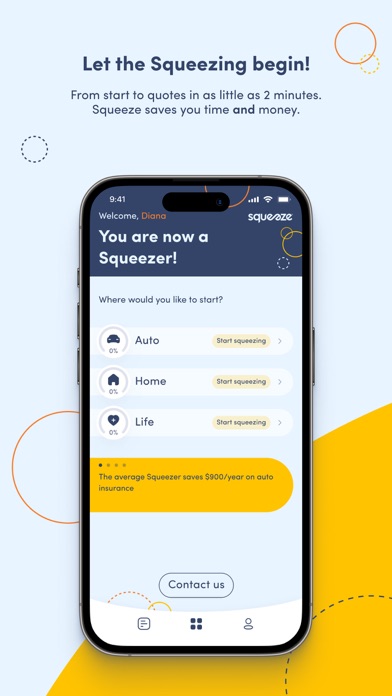 Squeeze Insurance Screenshot