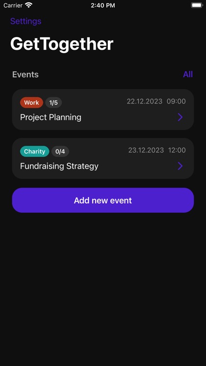 GetTogether – Events & Meeting