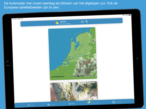 Weerbericht Nederland iPad app afbeelding 4