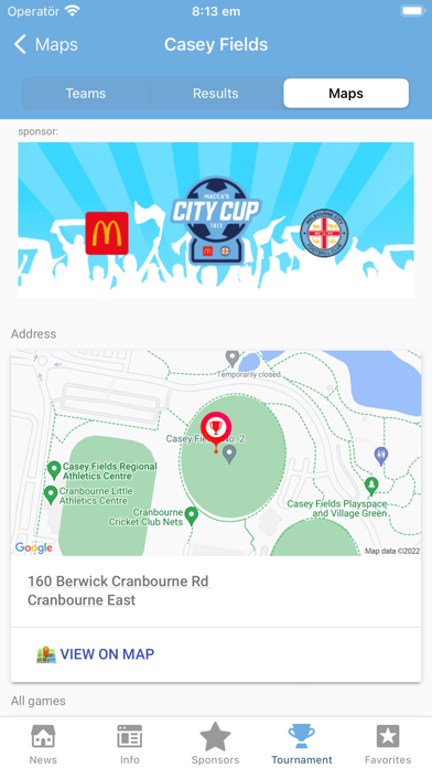 Macca's City Cup Screenshot