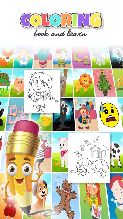 Coloring book and learn