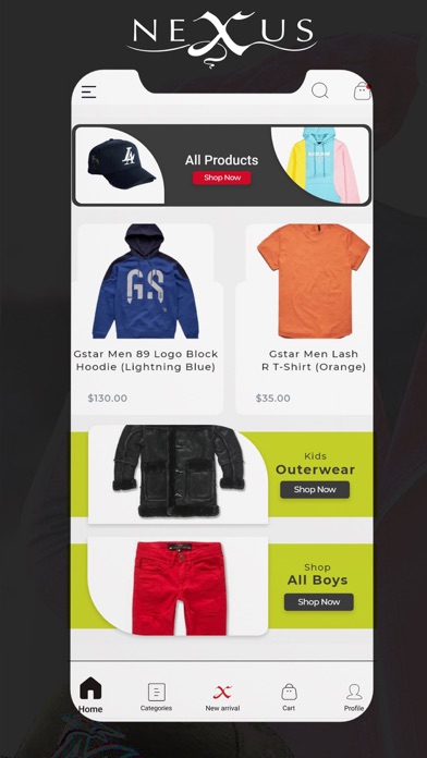 Nexusclothing.com Screenshot