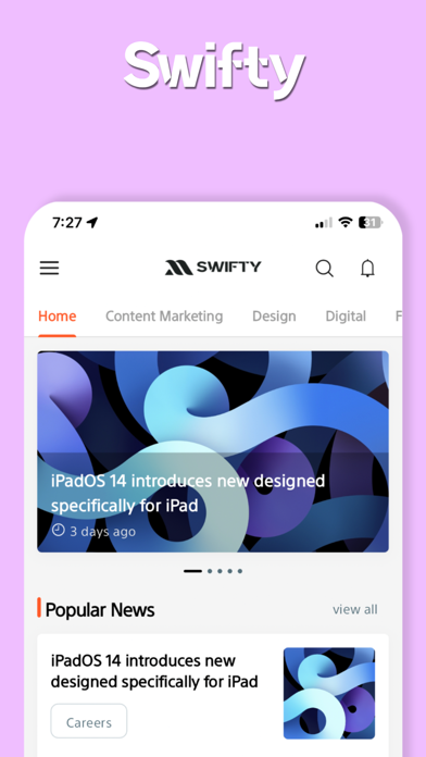 Swifty - Tech Blogs Screenshot