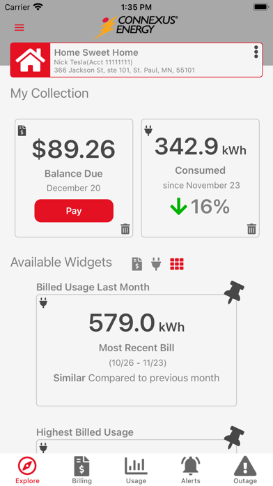 Connexus Energy Screenshot