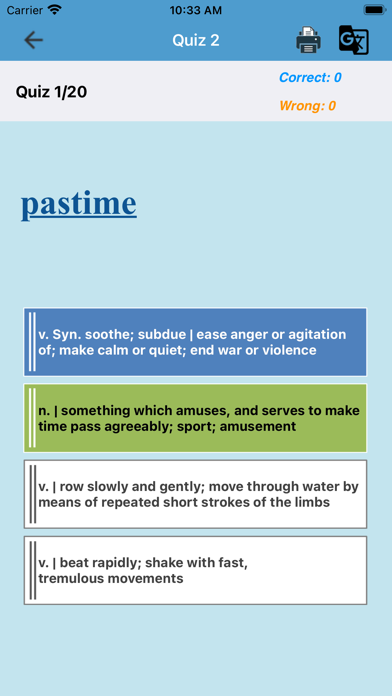 3000 PTE Vocab Screenshot