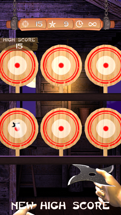 Ninja Shuriken Hit & Knockdown Screenshot