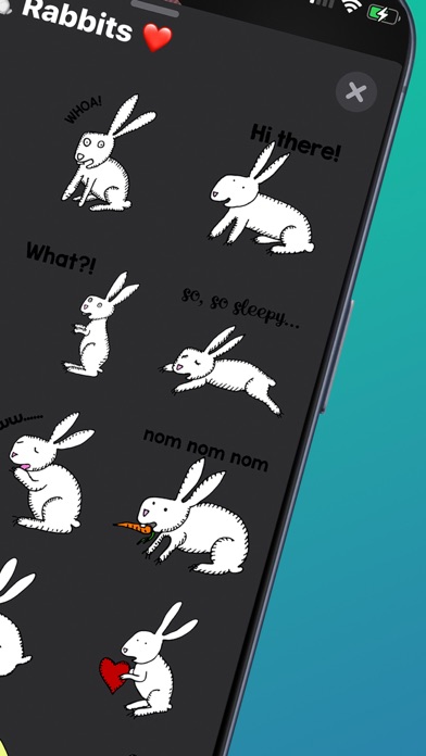 Happy Rabbits Stickers Screenshot 2 - AppWisp.com Happy Rabbits Stickers Screenshot 2 - AppWisp.com