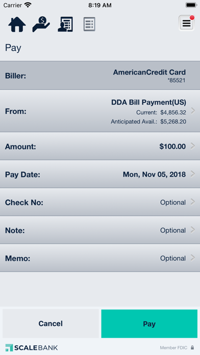 Scale Bank MN Business Screenshot