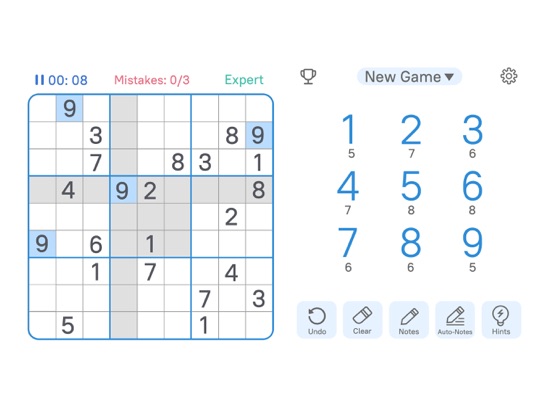 Screenshot #6 pour Landscape Sudoku - Big Number