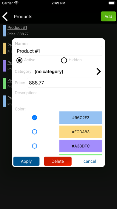 Tenant rental calendar Screenshot