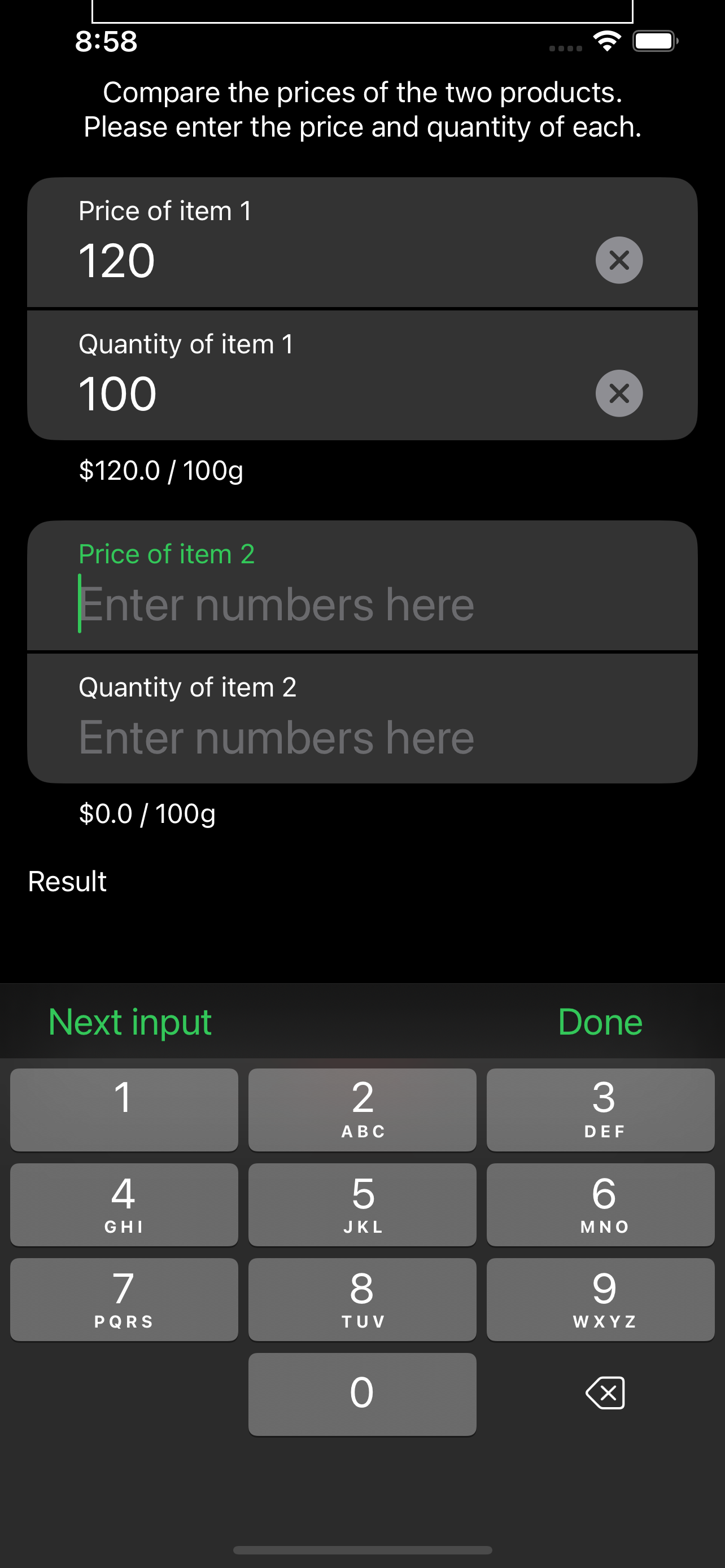 Better Deal Calculator