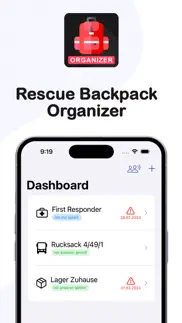 rescue backpack organizer iphone screenshot 1