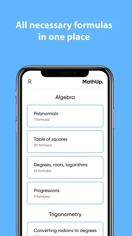 Game screenshot MathUp - learn math formulas apk