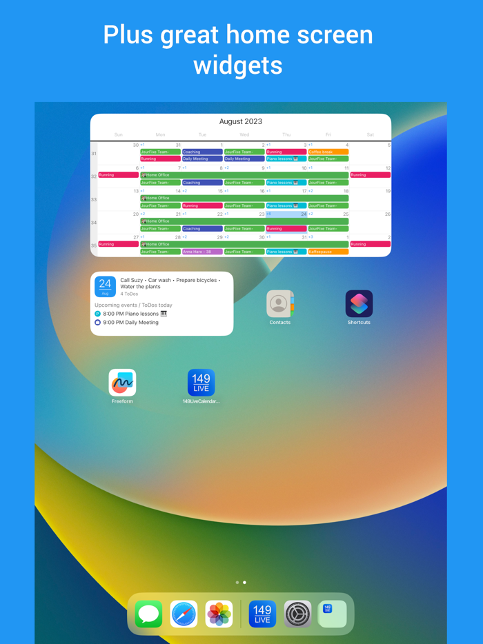 149 Live Calendar and ToDo list