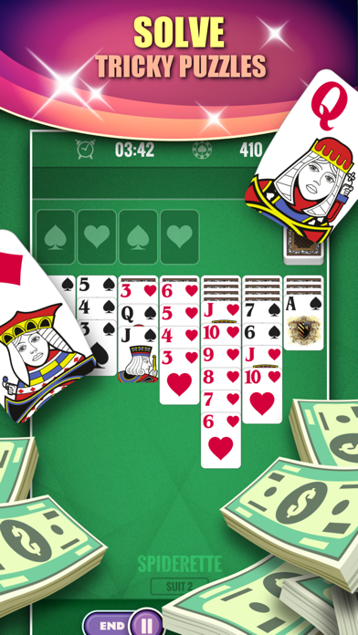 Solitaire Spiderette: Win Cash Screenshot
