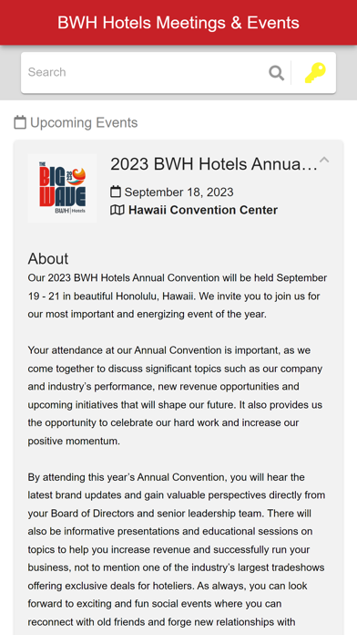 BWH Hotels Meetings & Events Screenshot
