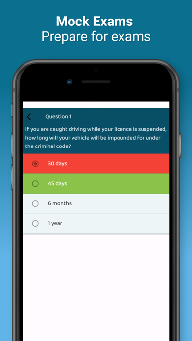 Ontario G1 Test Preparation Screenshot
