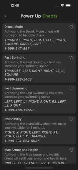Game screenshot All Cheats for GTA 5 (V) hack