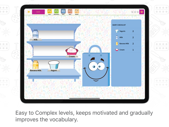 Grocery Shopping Learning Game iPad screenshot 4 - Book app