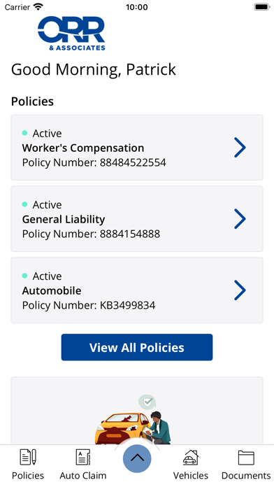 Orr and Associates Insurance Screenshot