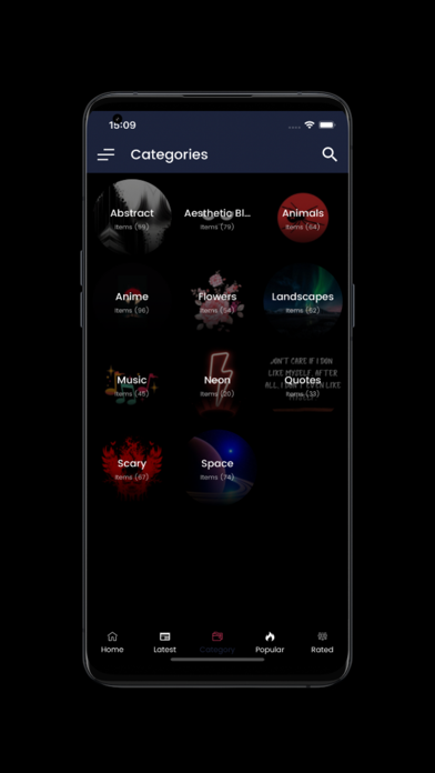 Wallpaper Aesthetic Black Screenshot