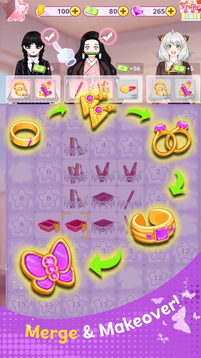 Merge makeover: Anime makeup Screenshot
