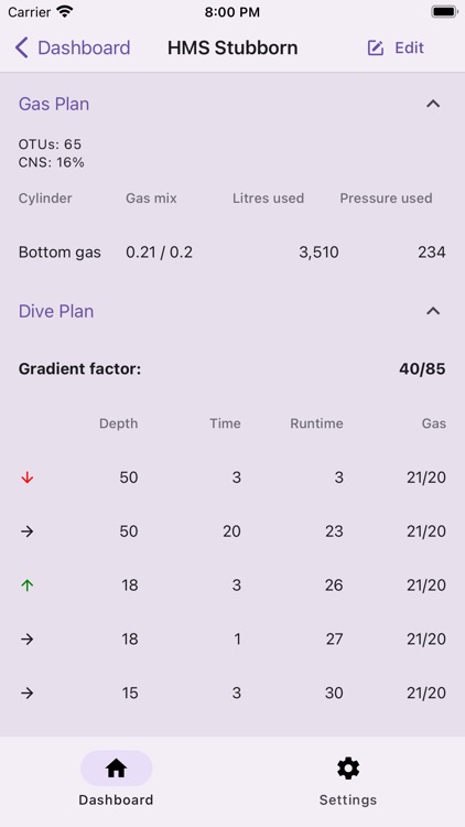 Diveplan - plan your dive