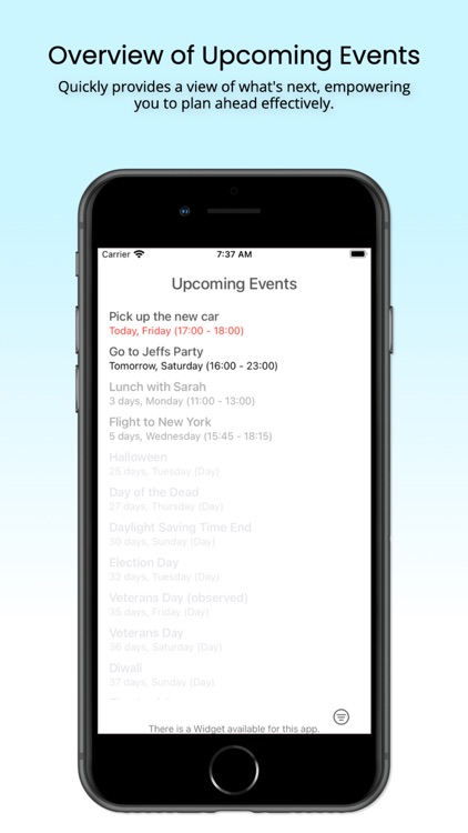 Upcoming Calendar Events