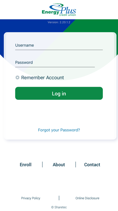 Energy Plus Credit Union Screenshot