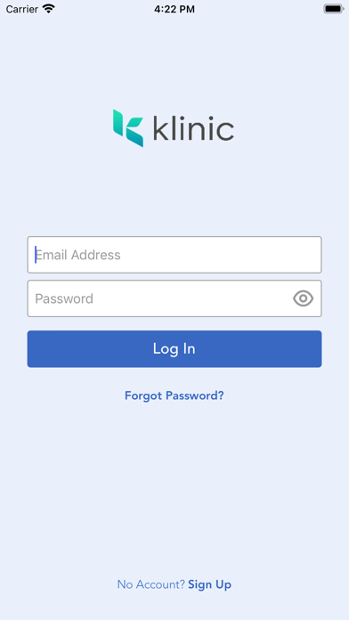 Klinic Care App Screenshot