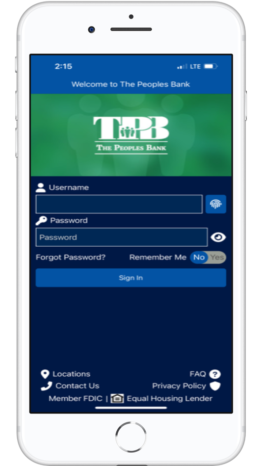 #1. TPB i2Mobile (iOS) 由: The Peoples Bank, Willacoochee, GA