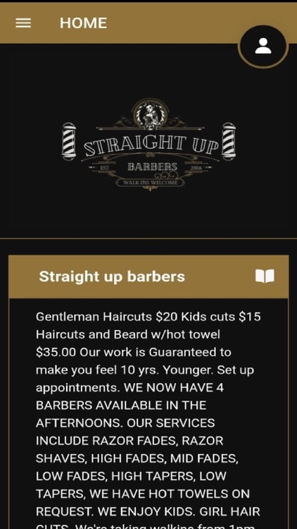 Straight up barber's