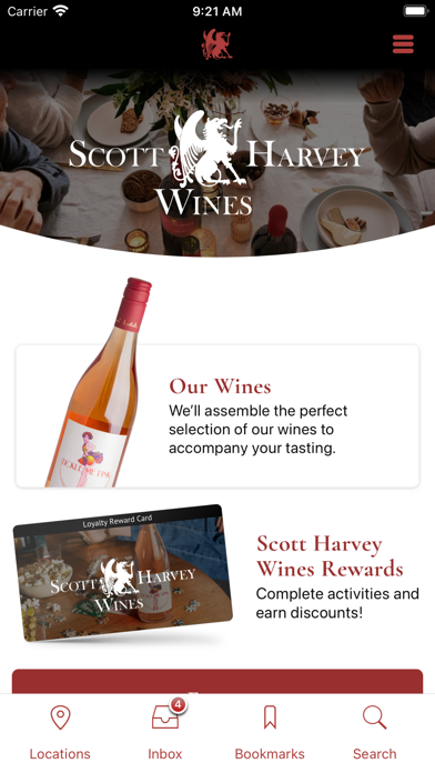 Scott Harvey Wines Screenshot