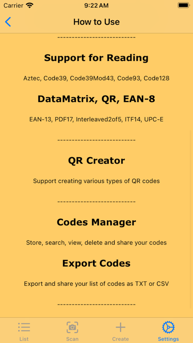 QR code - Scanner and Creator Screenshot