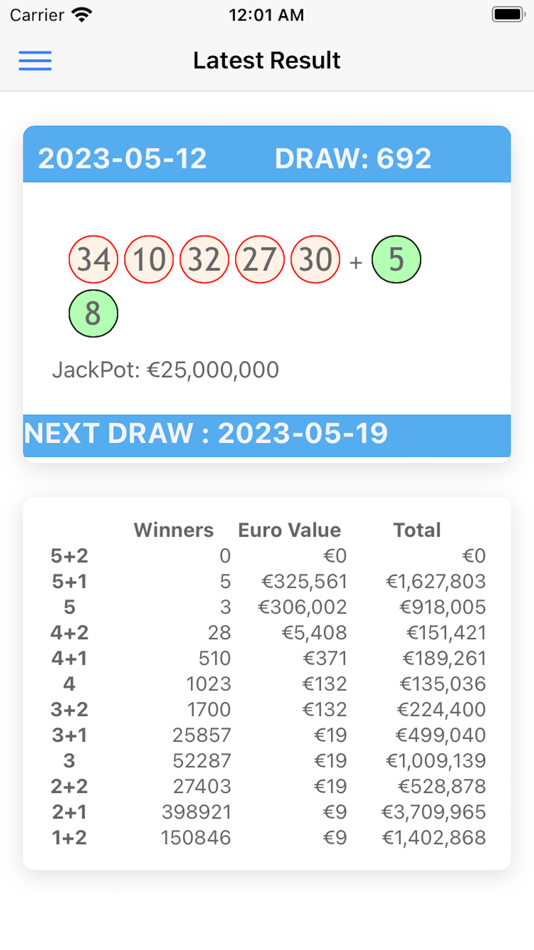 #1. LotteryPro for EuroJackpot (iOS) 由: 7-BRAIN TECHNOLOGY CO., LTD.