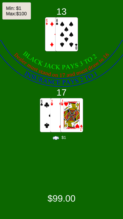 Blackjack:21 Casino Game Screenshot