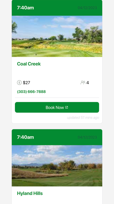 GolfSnake - Golf Tee Times Screenshot