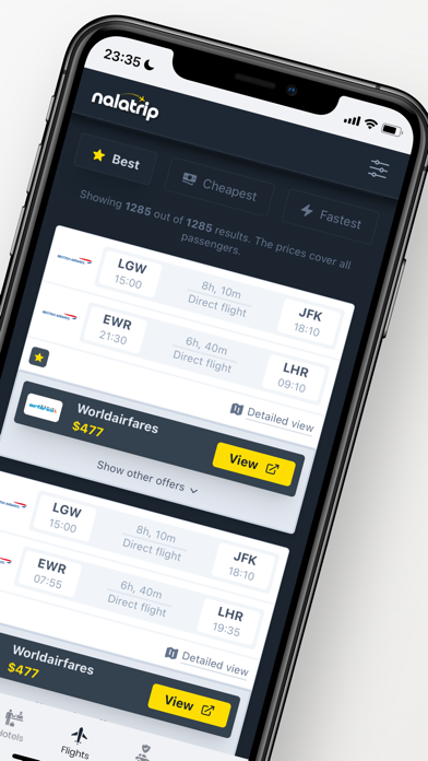 Nalatrip - Cheap flights Screenshot