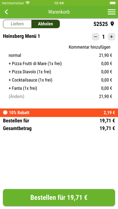Heinsberg Döner Pizzeria Screenshot