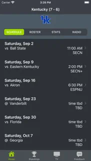kentucky football schedules iphone screenshot 1
