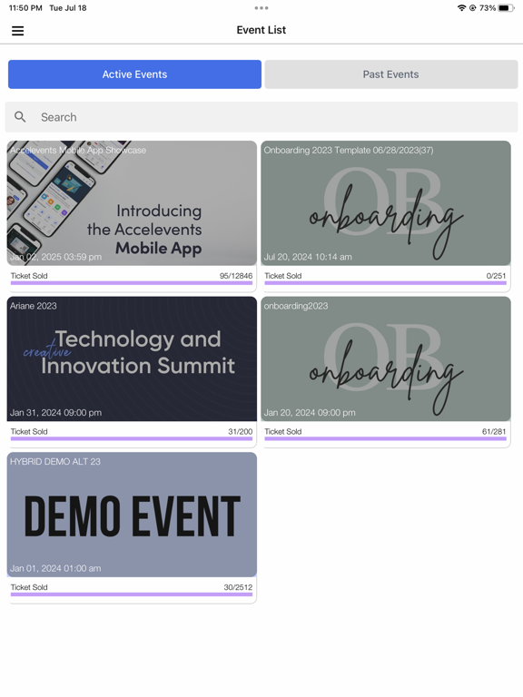 Accelevents Admin iPad screenshot 8 - Productivity app