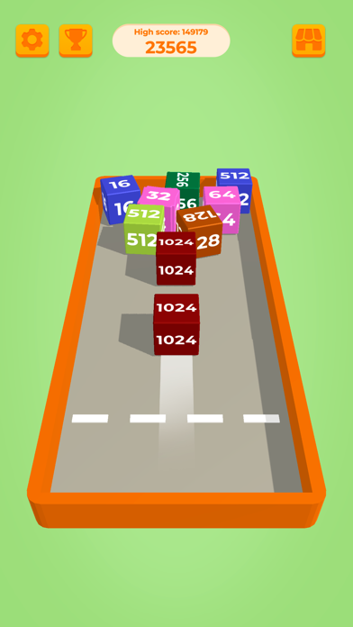 Chain Cube: 2048 3D Merge Game Screenshot