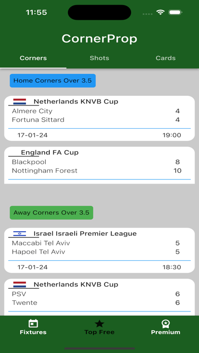 CornerProp- Team Corners Tips Screenshot