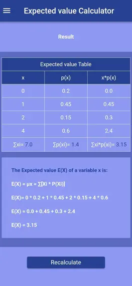 Game screenshot Expected Value Calculator apk